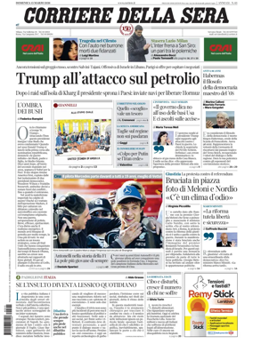 Cover of Corriere della Sera