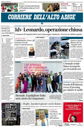Cover of Corriere dell'Alto Adige