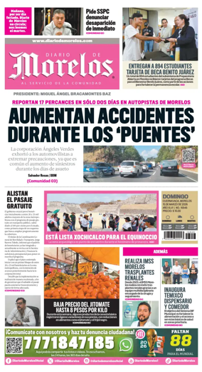 Cover of Diario de Morelos