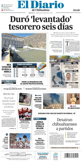 Cover of El Diario de Chihuahua