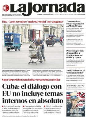 Cover of La Jornada