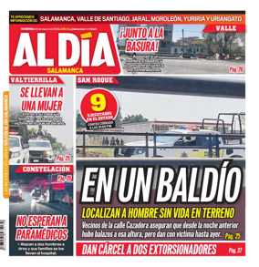Cover of Periodico Al Dia (Salamanca)