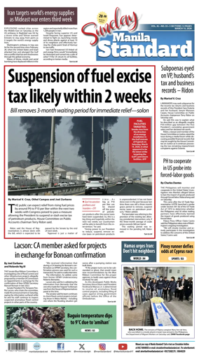 Cover of Manila Standard