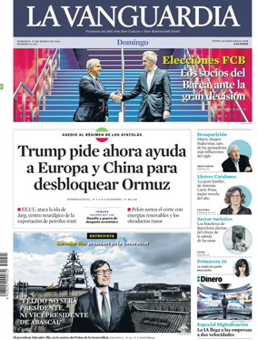 Cover of La Vanguardia (1st Edition)