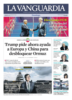 Cover of La Vanguardia