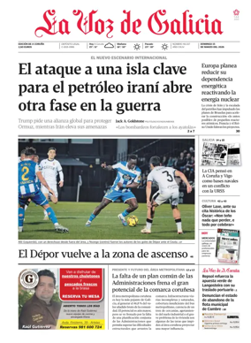 Cover of La Voz de Galicia (A Coruna)