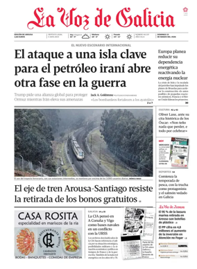 Cover of La Voz de Galicia (Arousa)
