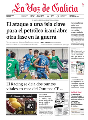 Cover of La Voz de Galicia (Ferrol)