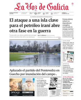 Cover of La Voz de Galicia (Pontevedra)