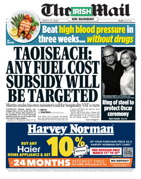 Cover of The Irish Mail on Sunday