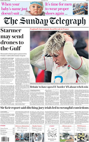 Cover of The Sunday Telegraph