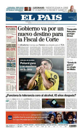 Cover of El Pais (Uruguay)