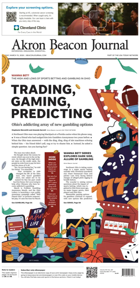 Cover of Akron Beacon Journal