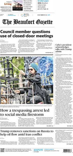 Cover of Beaufort Gazette (Sunday)