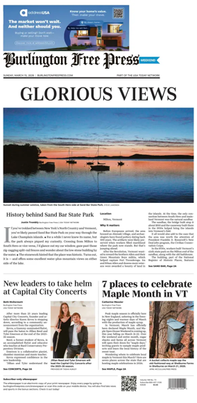Cover of Burlington Free Press