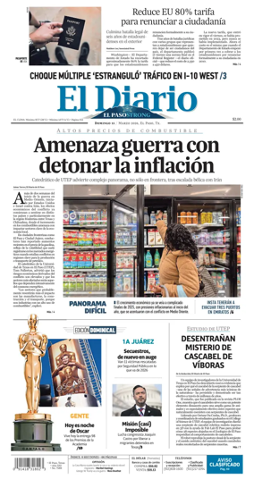 Cover of El Diario de El Paso