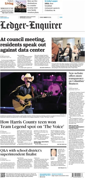 Cover of Ledger-Enquirer (Sunday)