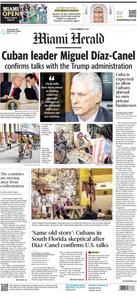 Cover of Miami Herald (Sunday)