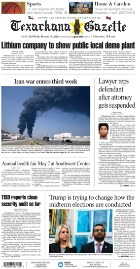 Cover of Texarkana Gazette