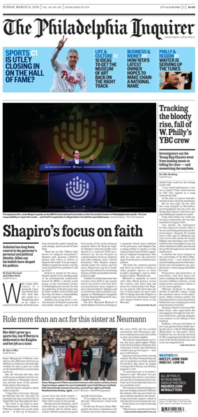 Cover of The Philadelphia Inquirer (South Jersey edition)