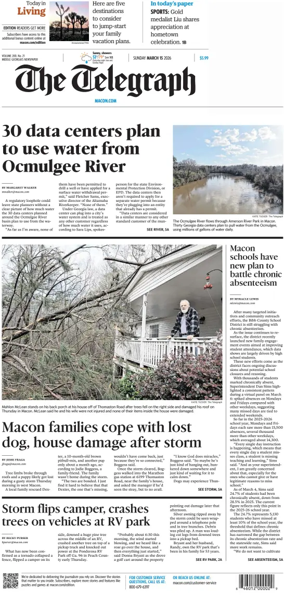 Cover of The Telegraph (Macon) (Sunday)