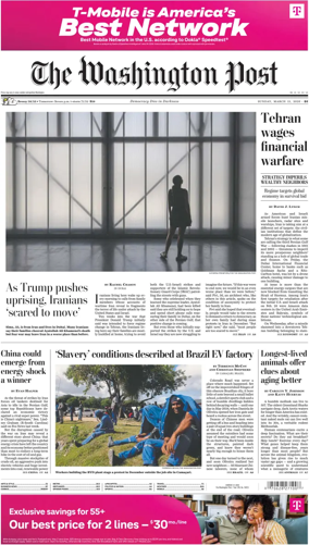 Cover of The Washington Post Sunday