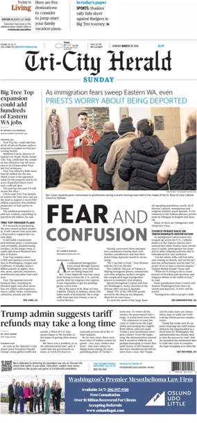 Cover of Tri-City Herald (Sunday)