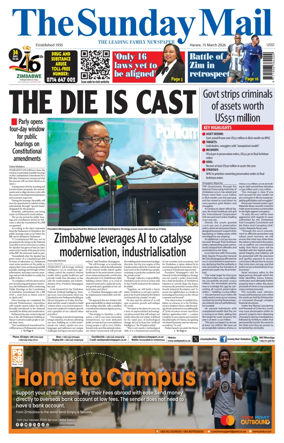 Cover of The Sunday Mail (Zimbabwe)