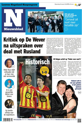 Cover of Het Nieuwsblad