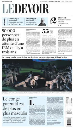 Cover of Le Devoir