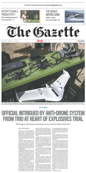 Cover of Montreal Gazette