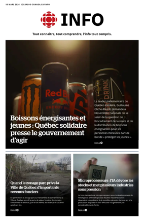 Cover of Radio-Canada Info