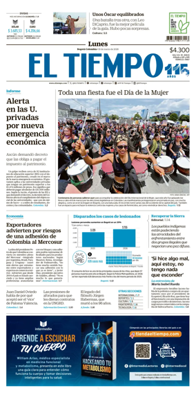 Cover of El Tiempo (Bogota)