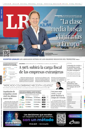 Cover of La Republica (Colombia)
