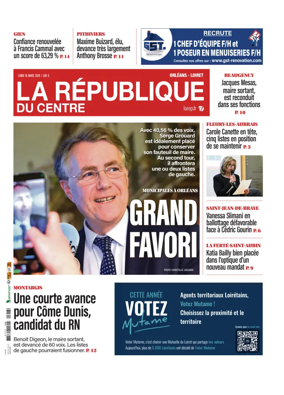 Cover of La Republique du Centre (Orleans - Loiret))