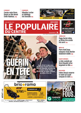 Cover of Le Populaire du Centre (Haute-Vienne)