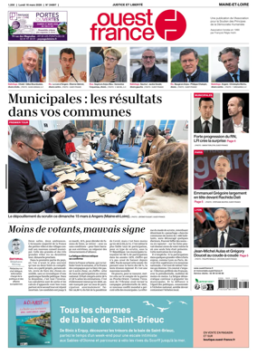 Cover of Ouest France (Angers / Segre)