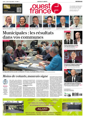 Cover of Ouest France (Lorient)