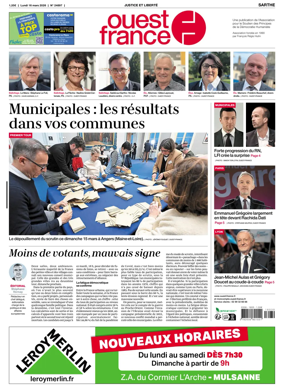 Cover of Ouest France (Sarthe)