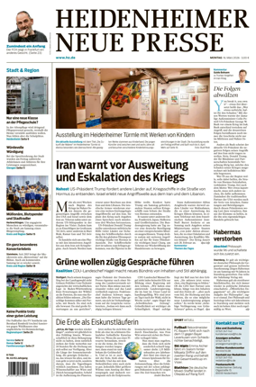 Cover of Heidenheimer Neue Presse