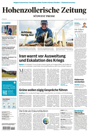 Cover of Hohenzollerische Zeitung