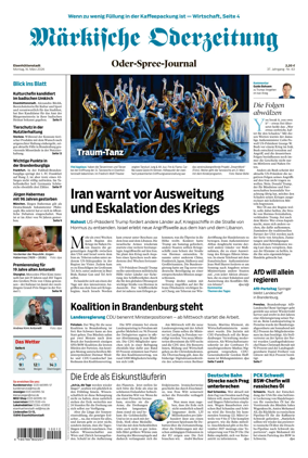 Cover of Markische Oderzeitung Eisenhuttenstadt