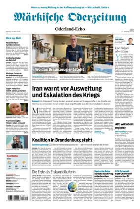 Cover of Markische Oderzeitung Oderland-Echo