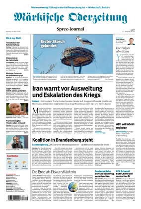 Cover of Markische Oderzeitung Spree-Journal