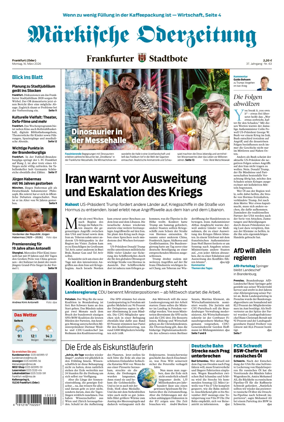 Cover of Markische Oderzeitung Frankfurt (Oder)