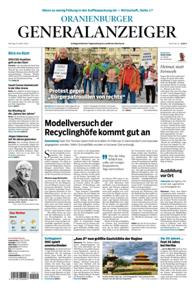 Cover of Oranienburger Generalanzeiger