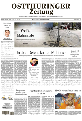 Cover of Ostthuringer Zeitung (Landkreis Saalfeld-Rudolstadt)