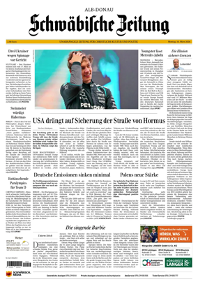 Cover of Schwabische Zeitung (Alb-Donau)
