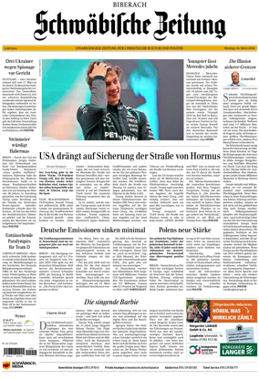 Cover of Schwabische Zeitung (Biberach)