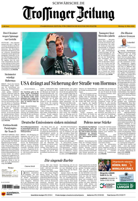 Cover of Trossinger Zeitung